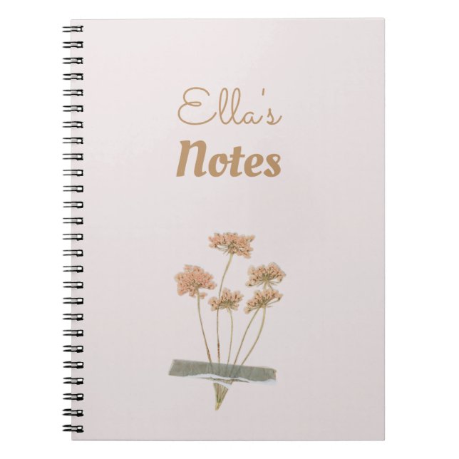 Name der Vintagen floralen Scrapbook-Blume Notizblock (Vorderseite)