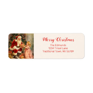 Name der Vintagen Rücksendeadresse für Santa und K