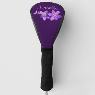Name der violetten Anemonenblumen Golf Headcover