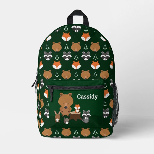 Name der Waldtiere Bedruckter Rucksack (Vorderseite)