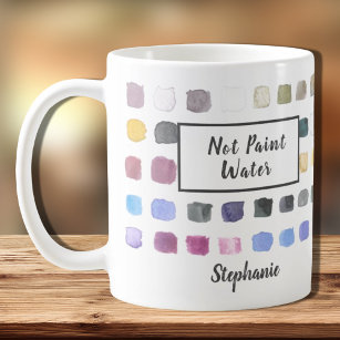 Name der Wasserfarbe Monogramm kein Wasser malen Kaffeetasse