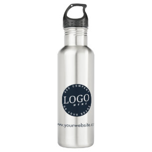 Name der Website des Unternehmens hinzufügen Edelstahlflasche