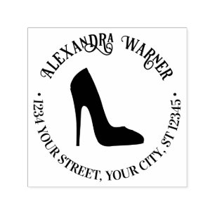 Name der weiblichen Schuhmarke Stiletto High Heel Permastempel