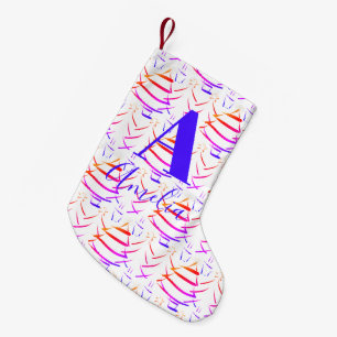 Name der Weihnachtsbaum-Bright-Monogramm Kleiner Weihnachtsstrumpf