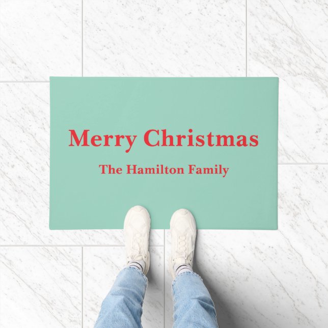 Name der Weihnachtsfamilie Fußmatte (Indoor)