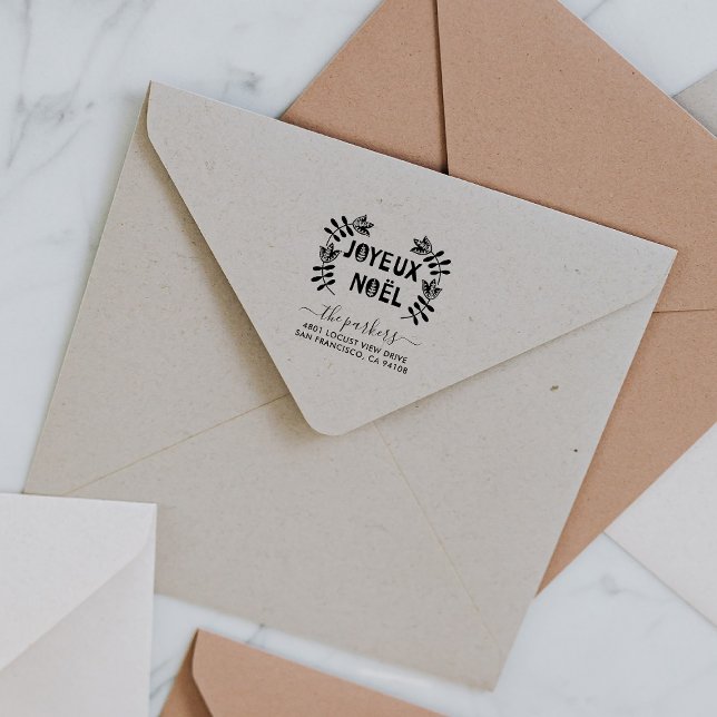 Name der Weihnachtsfamilie Unterschrift Rücksendea Gummistempel (Von Creator hochgeladen)