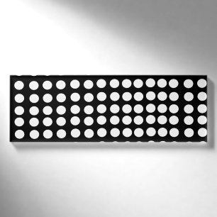 Name der weißen Polka-Dosen Namenschild