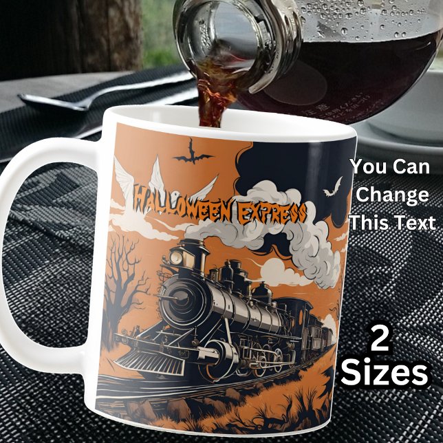 Name der Werbung, Halloween-Express-Dampfzug Kaffeetasse (Von Creator hochgeladen)