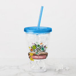 Name der Wildblume, Personalisiert Lehrerin, Gesch Acryltrinkbecher