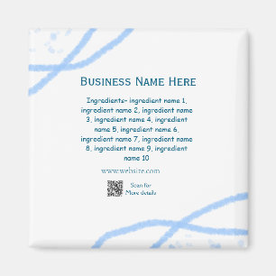 Name der Zutaten Name Firmenname Website QR-Code h Magnet