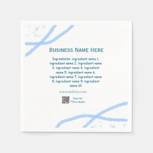 Name der Zutaten Name Firmenname Website QR-Code h Serviette