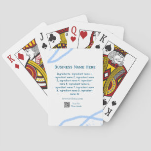 Name der Zutaten Name Firmenname Website QR-Code h Spielkarten