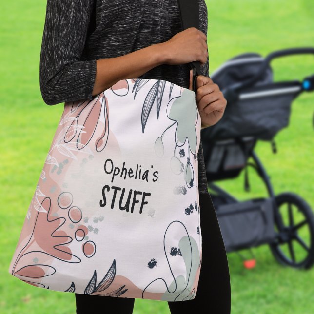 Name des Abstrakten Musters Boho Chic Tragetaschen Mit Langen Trägern (Von Creator hochgeladen)