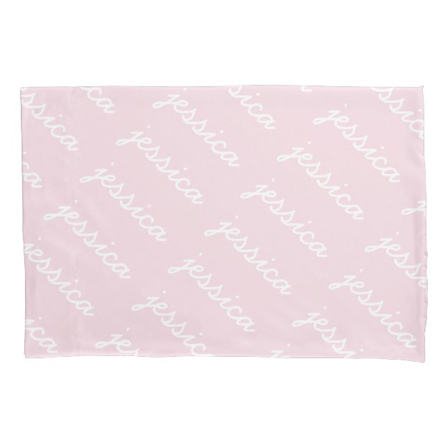 Name des Add-ons Rosa Kursiv Kissenbezug (Vorderseite)