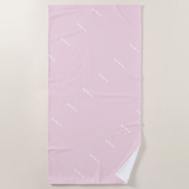 Name des Add-ons Rosa Kursiv Strandtuch