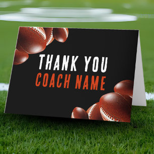 Name des American Football Coach Dankeskarte