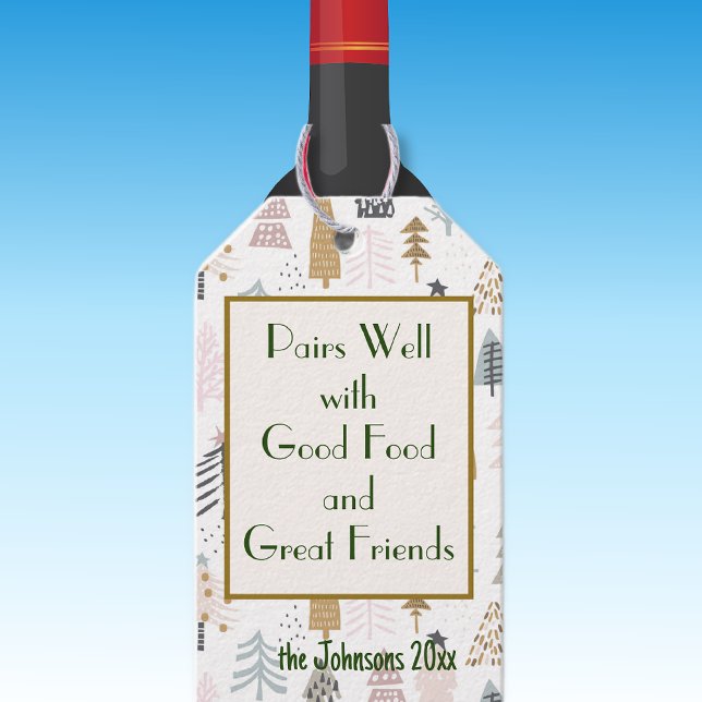 Name des Angebots | Winterurlaub Weinflasche Geschenkanhänger (Von Creator hochgeladen)