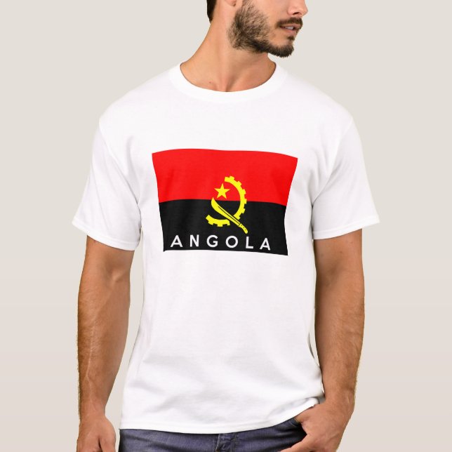 Name des angola-Ländersymbol T-Shirt (Vorderseite)