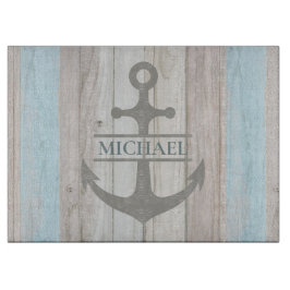 Name des Ankerboots aus Holz Schneidebrett