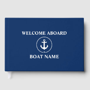 Name des Ankerboots Nautic Welcome Anchor Rope Gästebuch