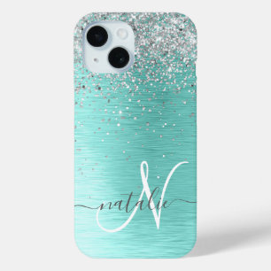 Name des aquamarin gebürsteten Metalls Silber Glit Case-Mate iPhone Hülle