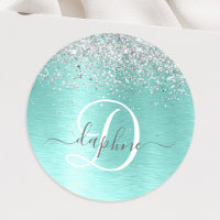 Name des aquamarin gebürsteten Metalls Silber Glit