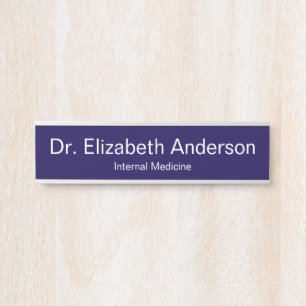 Name des Arztes Facharzt Blue & White Medical Offi Türschild