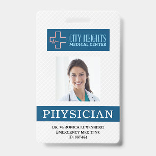 Name des Arztes Foto-ID Krankenhaus-Logo Professio Ausweis