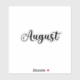 Name des Augusts - Handgeschriebene Kalligrafie Aufkleber