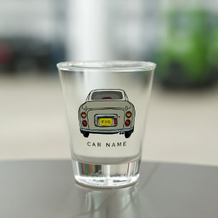 Name des Autos Topaz Nebel Figaro Figaro Figaratio Schnapsglas