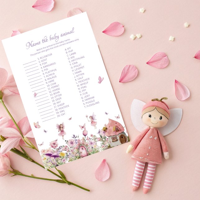 Name des Baby Animal Game - Pink Fairy Baby Shoote (Von Creator hochgeladen)