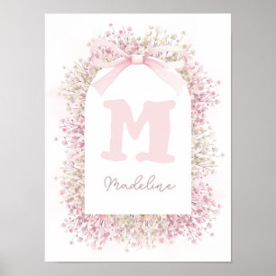 Name des Babys als Druck für das Kinderzimmer Poster