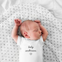 Name des Babys | Herz Modernes Niedliches, stilvol