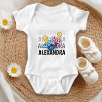 Name des Babys in Weiß bis Schwarz mit Schnuller