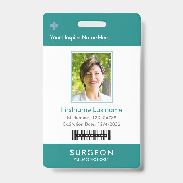 Name des Bar für das benutzerdefinierte Doctor-Fot Ausweis (Vorderseite)