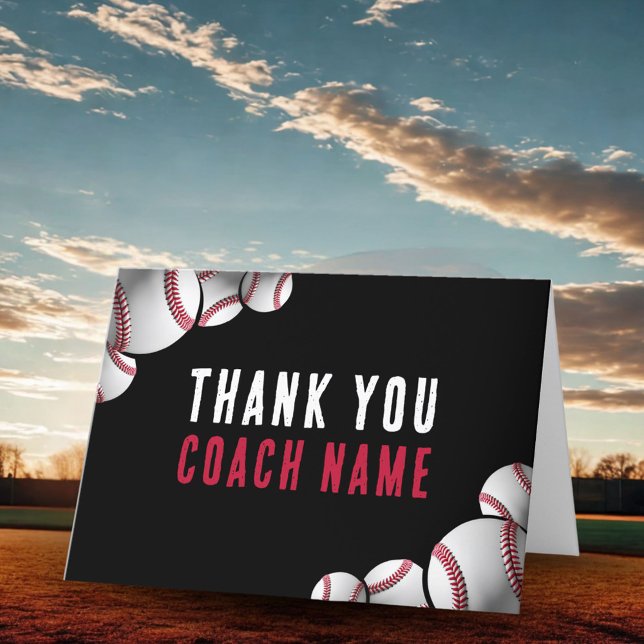 Name des Baseball-Coaches Dankeskarte (Von Creator hochgeladen)