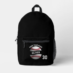 Name des Baseball-Spielers Team Name Sports Bedruckter Rucksack