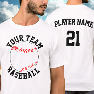 Name des Baseball-Teams, Name des Players und Numm T-Shirt
