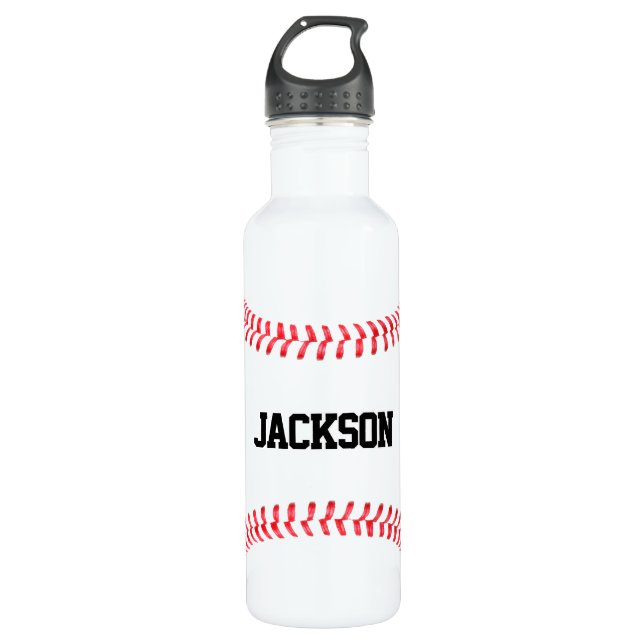 Name des Baseball-Teams oder Name des Players für  Edelstahlflasche (Vorderseite)