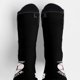 Name des Baseball-Teams und Jersey-Nummer des Play Socken