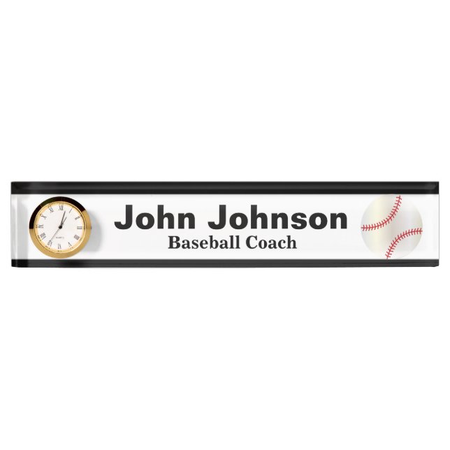 Name des Baseballtrainer-| DIY Namensplakette (Vorderseite)