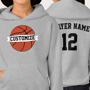 Name des Basketballteams, Name des Spielers und Nu Hoodie