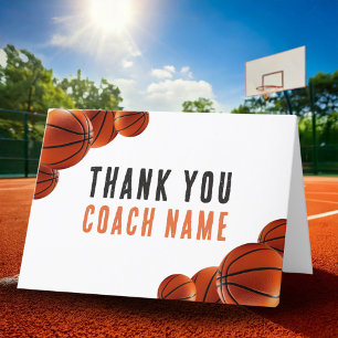Name des Basketballtrainers  Dankeskarte