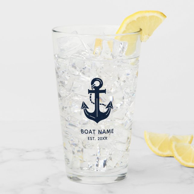Name des benutzerdefinierten Ankerboots Glas (Rückseite Ice)