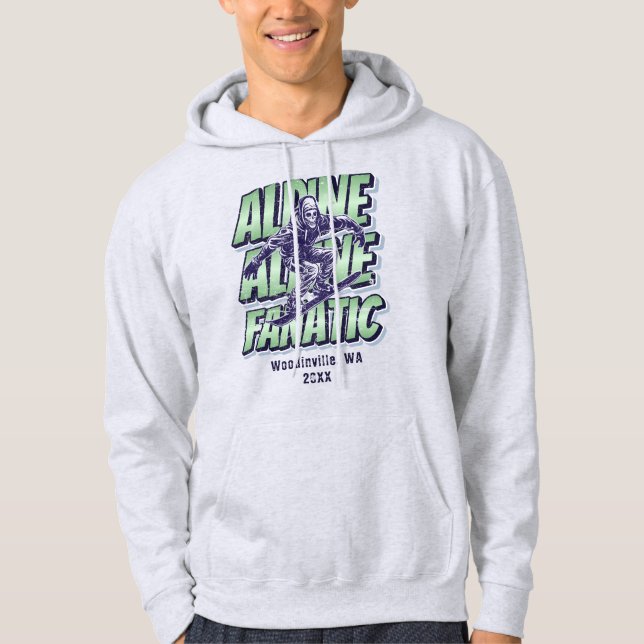 Name des benutzerdefinierten Aufstiegsortes für de Hoodie (Vorderseite)