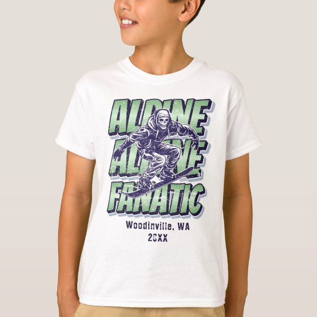 Name des benutzerdefinierten Aufstiegsortes für de T-Shirt (Vorderseite)