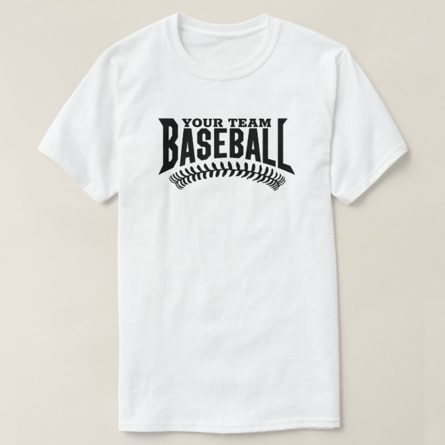Name des benutzerdefinierten Baseball-Teams T-Shirt (Design vorne)