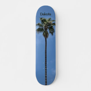 Name des benutzerdefinierten Blue Sky Palm Tree Skateboard