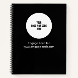 Name des benutzerdefinierten Firmenlogo Black Mode Notizbuch