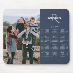 Name des benutzerdefinierten Fotos 2020 auf Blau Mousepad